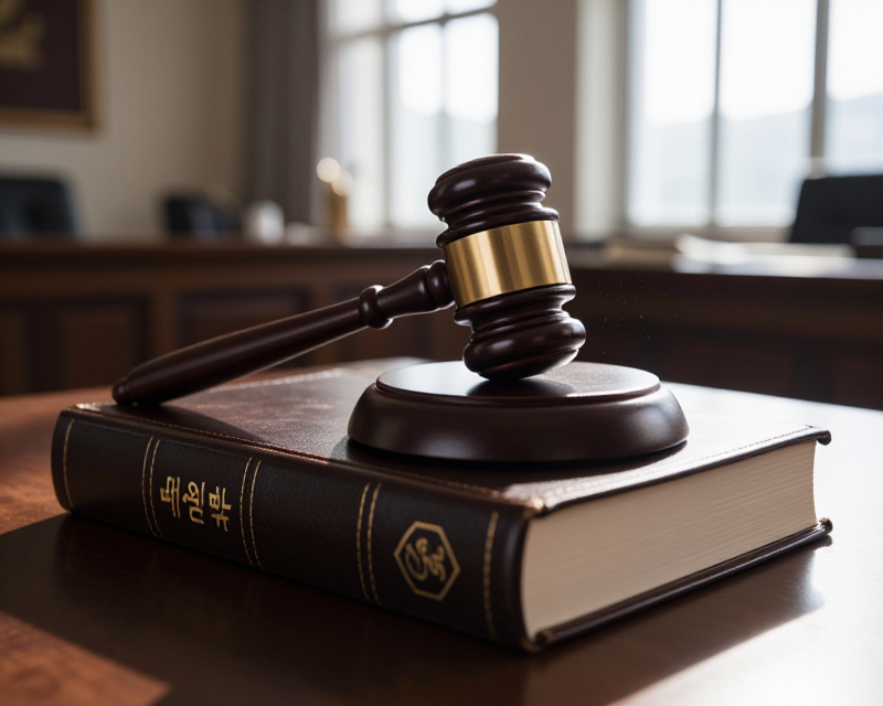 Legal Gavel in Courtroom