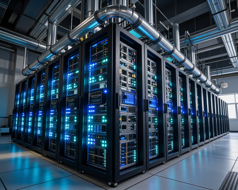 Futuristic AI Data Center in Ulsan