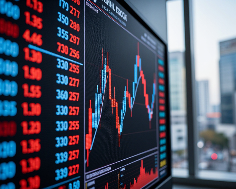 Stock Market Display in Seoul