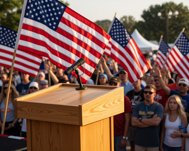 Political Rally Atmosphere in Georgia