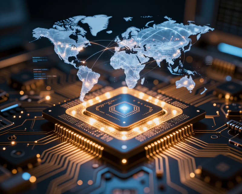 Futuristic AI Semiconductor and Global Connectivity