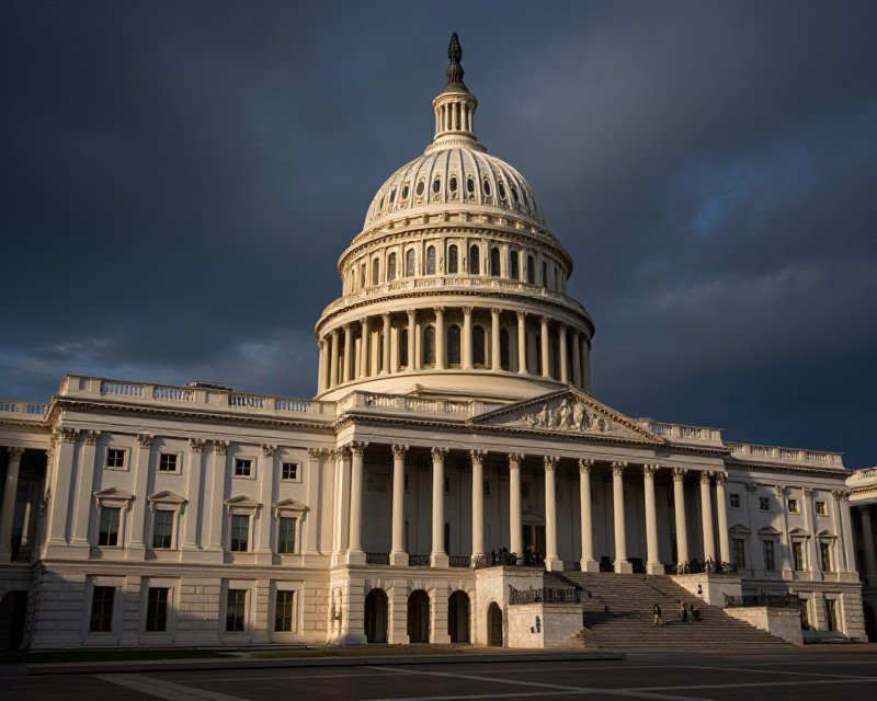 US Capitol Dramatic Atmosphere