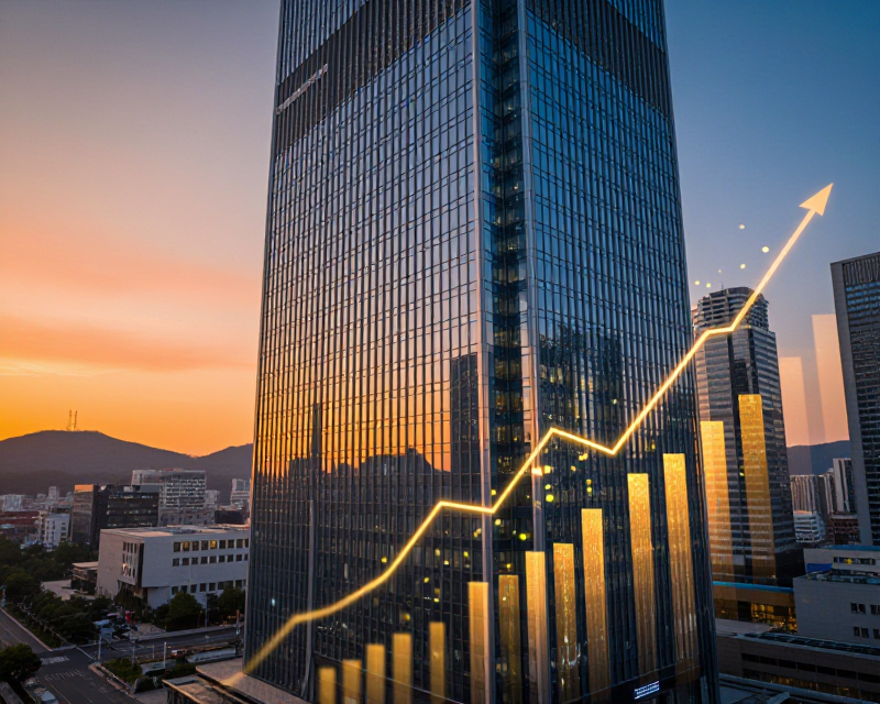 Modern Korean Business Growth Concept