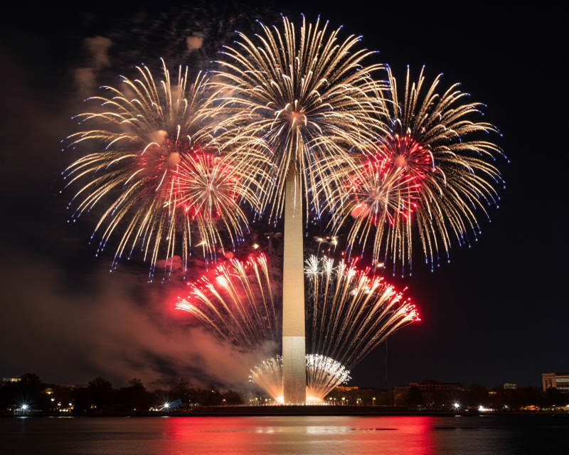 Spectacular Fireworks over Washington D.C.