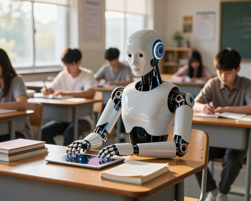 Humanoid Robot in Classroom
